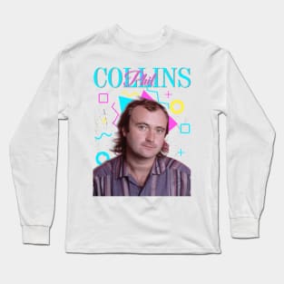 Phil Collins Retro 80s Design Long Sleeve T-Shirt